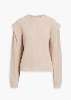 Michelle Mason - Ribbed cashmere and wool-blend sweater - Neutral - XS
