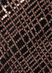 Michelle Mason - Sequined mesh mini slip dress - Metallic - US 4