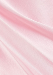 Michelle Mason - Wrap-effect draped silk-satin mini dress - Pink - US 2