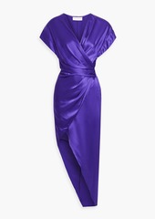 Michelle Mason - Wrap-effect silk-satin maxi dress - Purple - US 0