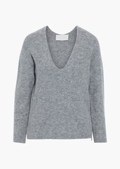 Michelle Mason - Zip-detailed mélange alpaca-blend sweater - Gray - XS