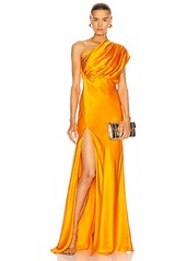 Michelle Mason Asymmetrical Gathered Gown