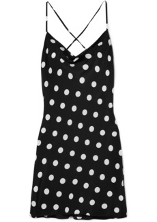 Michelle Mason Polka-dot Silk Mini Dress