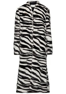 Michelle Mason - Zebra-print faux fur coat - Animal print - US 4