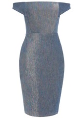 Michelle Mason - Off-the-shoulder metallic denim dress - Multicolor - US 2