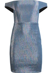 Michelle Mason off-shoulder metallic sheen dress