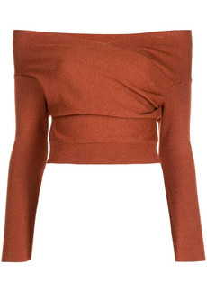 Michelle Mason off-shoulder wrap top