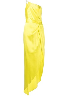 Michelle Mason one-shoulder knot-detail dress