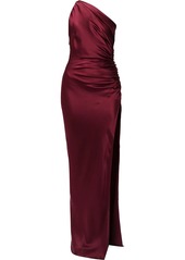 Michelle Mason one-shoulder silk gown