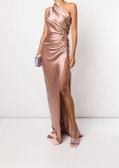 Michelle Mason one-shoulder silk gown