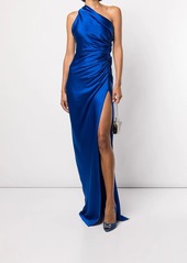 Michelle Mason one-shoulder silk gown