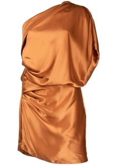 Michelle Mason one-shoulder silk mini dress