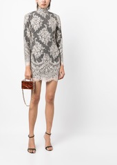 Michelle Mason open-back lace mini dress