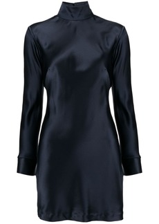 Michelle Mason open-back long-sleeves mini dress
