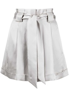 Michelle Mason pleated-detail belted shorts