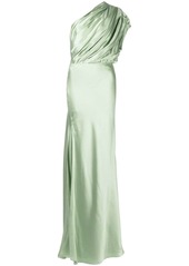 Michelle Mason side-slit one-shoulder gown