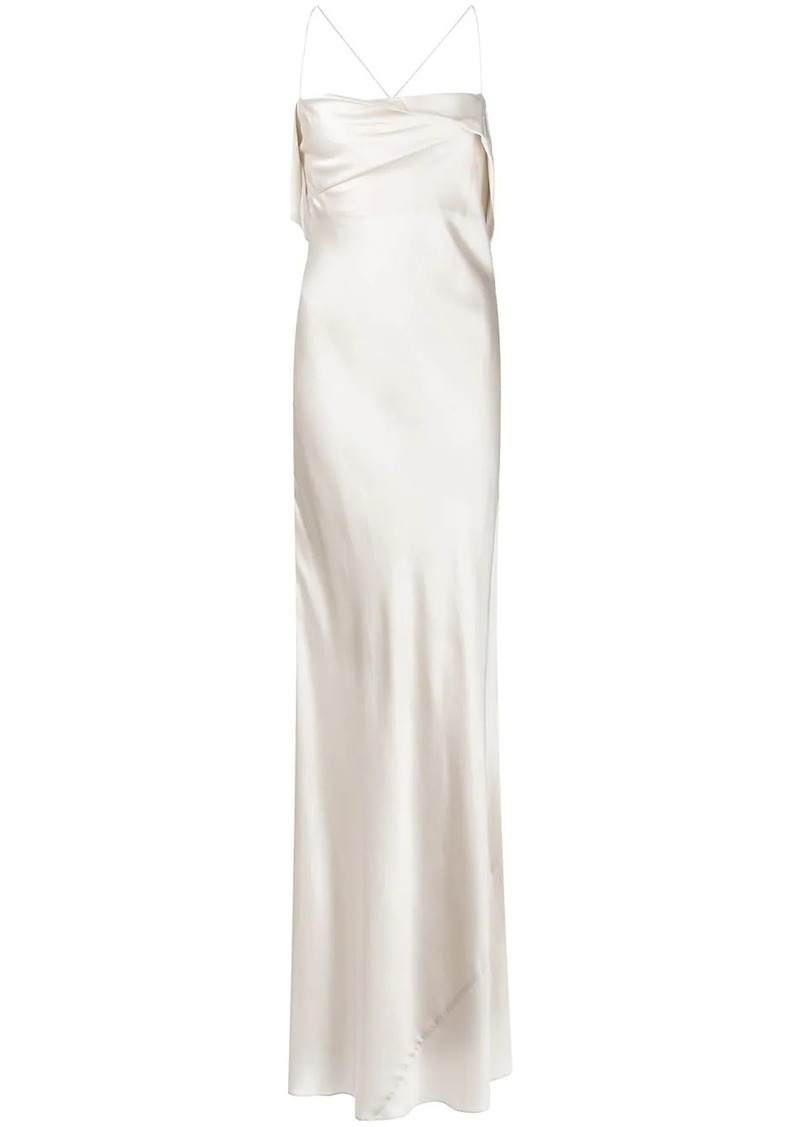 Michelle Mason silk cowl neck gown