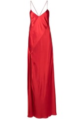 Michelle Mason silk open back gown
