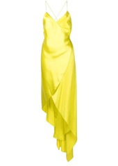 Michelle Mason silk strappy wrap dress