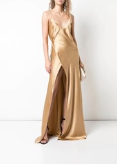 Michelle Mason strappy wrap gown