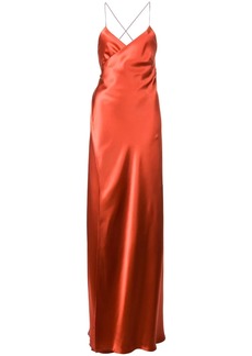Michelle Mason Strappy wrap gown
