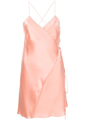 Michelle Mason strappy wrap mini dress