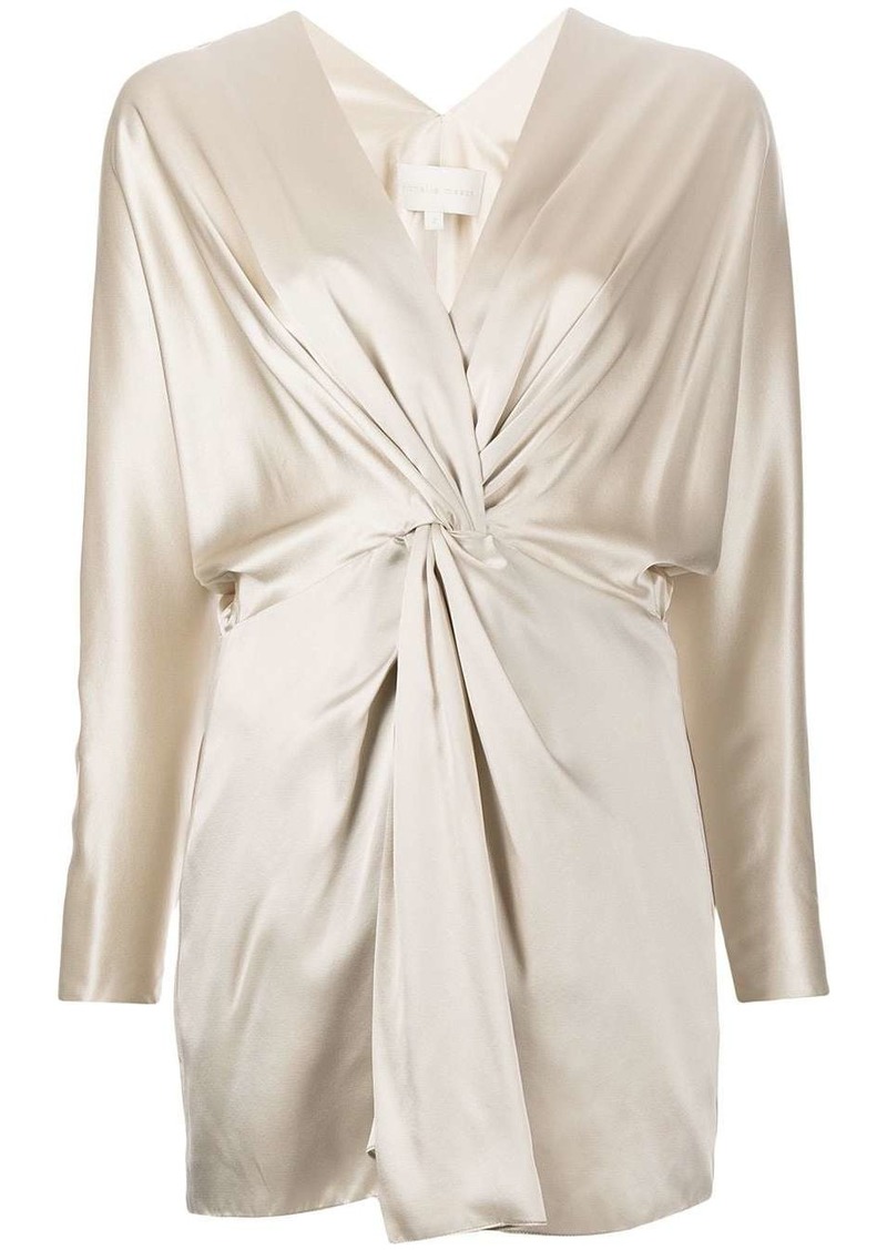 Michelle Mason twist-detail silk dress
