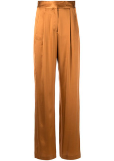 Michelle Mason wide-leg silk satin trousers