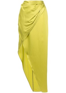 Michelle Mason wrap-effect silk charmeuse skirt