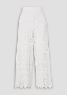 MIGUELINA - Dana cropped crocheted cotton straight-leg pants - White - S