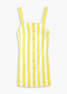 MIGUELINA - Pippa striped cotton-twill mini dress - Yellow - S