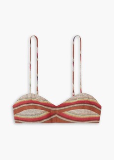 MIGUELINA - Striped linen bra top - Red - XS