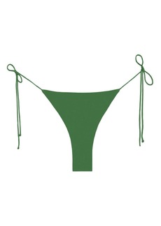 Mikoh Swimwear Belona Thin String Tie Side Bikini Bottom In Algae