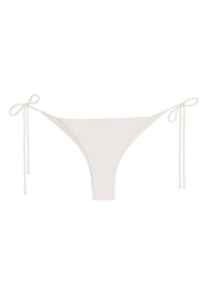 Mikoh Swimwear Belona Thin String Tie Side Bikini Bottom In Ecru