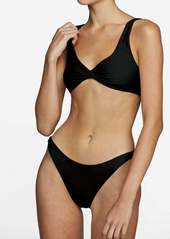 Mikoh Swimwear Cara Twisted Bikini Top In Black
