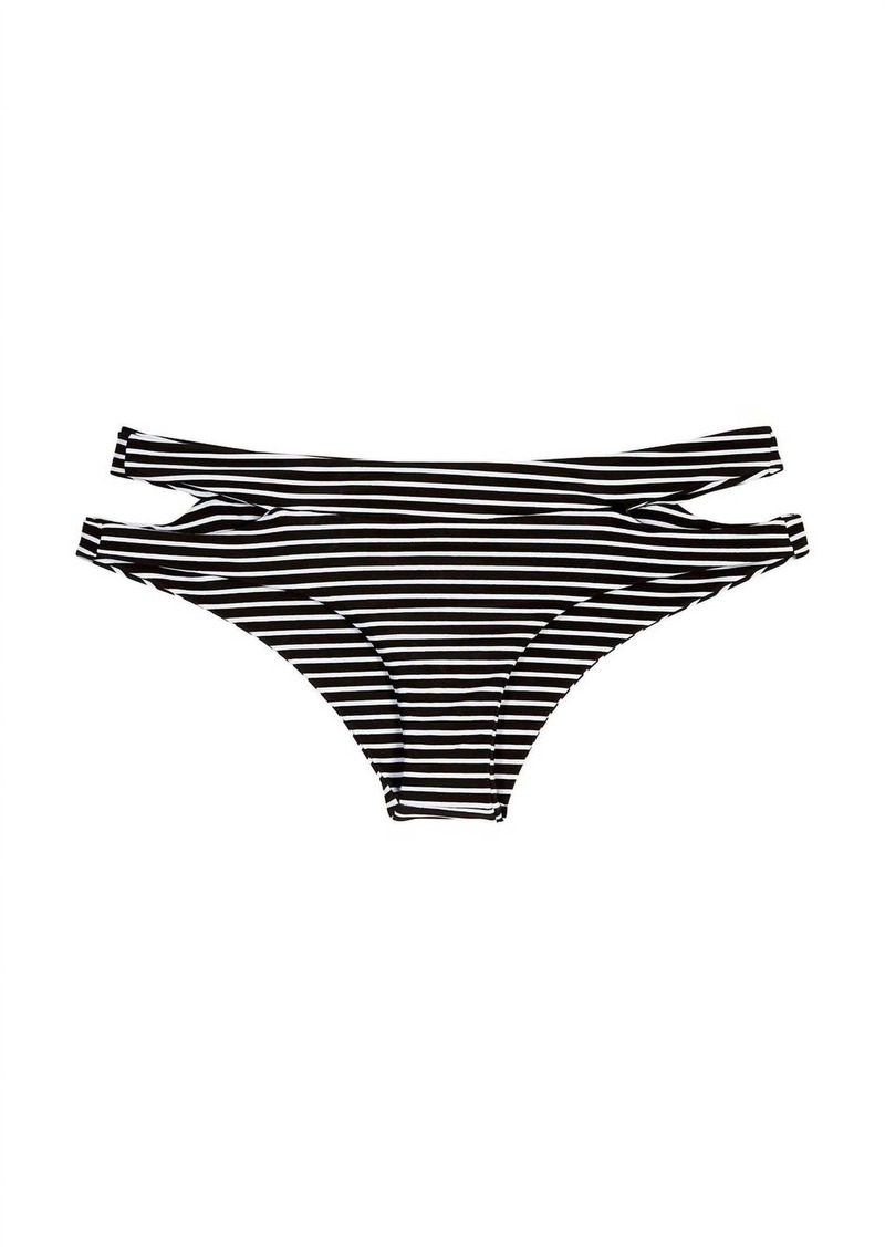 Mikoh Swimwear Puka Puka Bottom In Classic Stripe