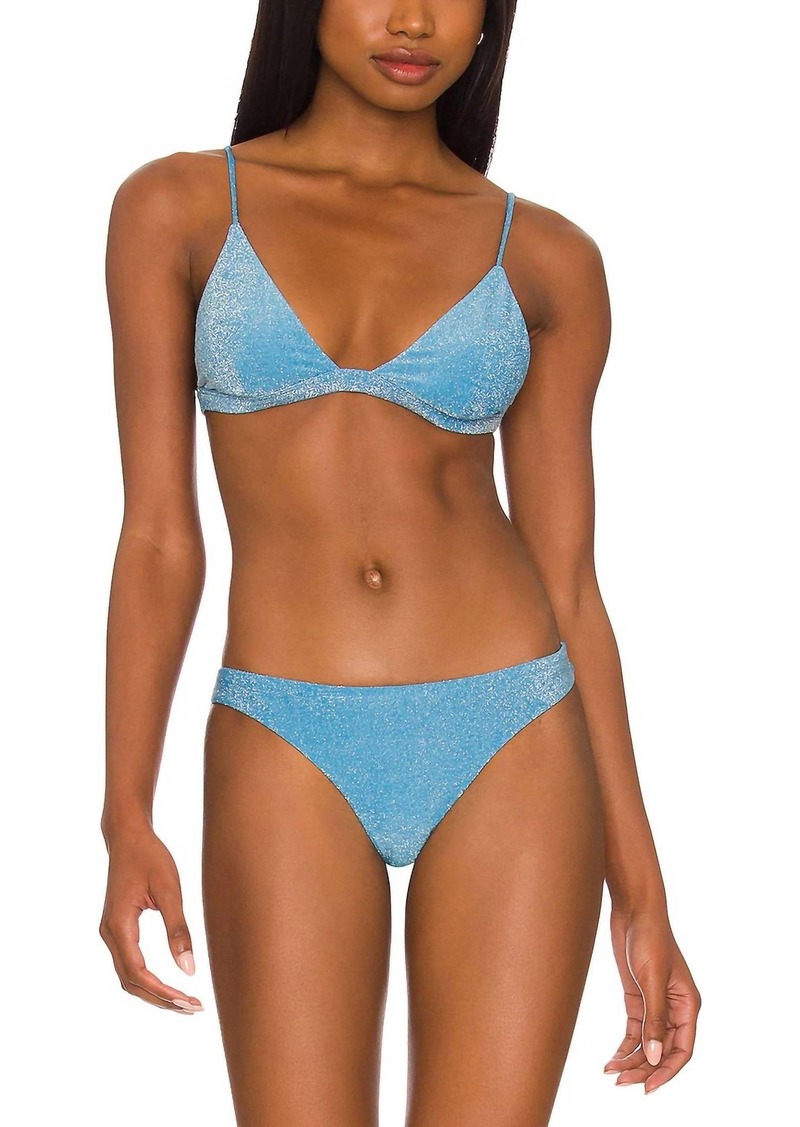 Mikoh Swimwear Taga 2-Piece Bikini In Lurex Bermuda