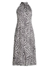 Milly Adrian Leopard-Print Burnout Dress