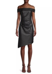 Milly Ally Vegan Leather Minidress