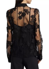 Milly Ashton Floral Embroidered Blouse