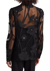 Milly Ashton Grand Fleur Embroidered Top