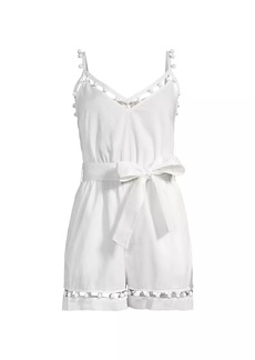 Milly Beaded Cotton Voile Romper