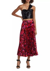 Milly Beautiful Flowy Pleated Midi-Skirt