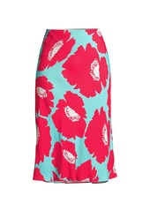 Milly Bias Cut Pop Art Floral Skirt