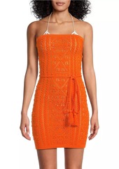 Milly Bubble Pointelle Strapless Minidress