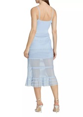 Milly Cami Sheer Skirt Midi-Dress