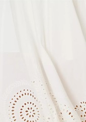 Milly Camilla Cotton Embroidered Scallop Midi-Dress