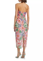 Milly Cascading Floral Embroidered Dress