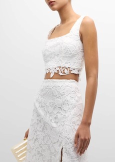 Milly Chay Floral Lace Crop Top