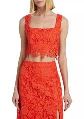 Milly Chay Summer Floral Lace Crop Top